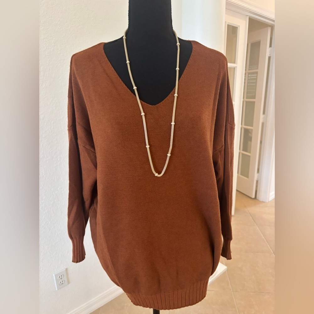 Elegant Tan V-Neck Sweater for Women As A Bundle 200 or 125 sweater